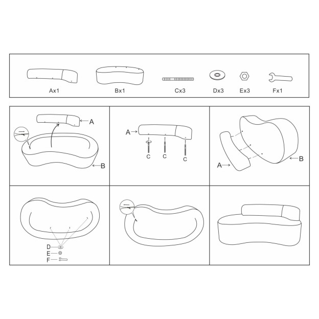 CANAPEA NAIROBI 176X91,5X69 CM 
