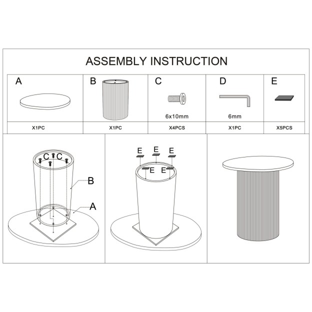 MĂSUȚĂ FRANKFURT DIN MARMURĂ CM 35X37X53 