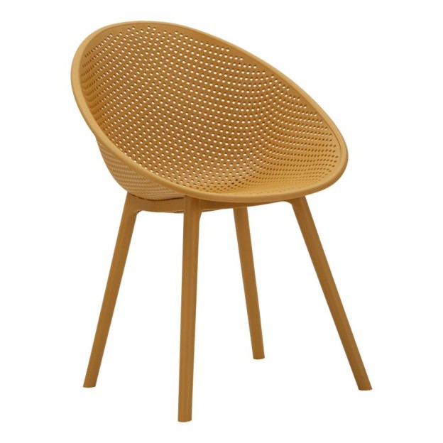 SET SCAUNE IBIZA MUȘTAR 2 BUCĂȚI CM 59X59X83 (ÎNĂLȚIME ȘEZUT CM 45) 