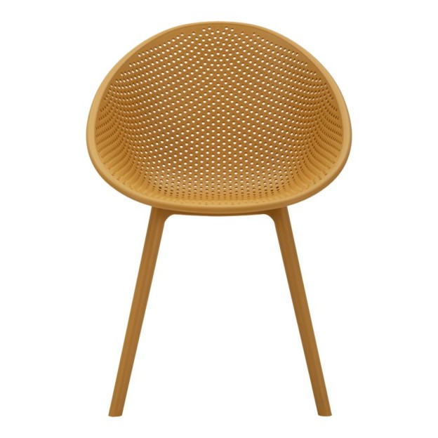 SET SCAUNE IBIZA MUȘTAR 2 BUCĂȚI CM 59X59X83 (ÎNĂLȚIME ȘEZUT CM 45) 