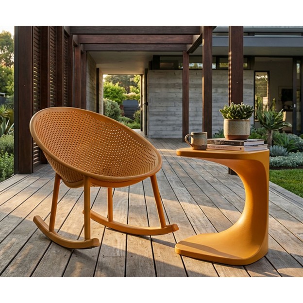 SCAUN ROCHING IBIZA MUSTARD CM 66X88X80 (INALTIME SAZ CM 38) 