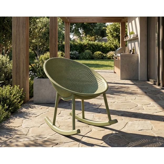 SCAUN IBIZA GREEN ROCHING CM 66X88X80 (INALTIME SAZ CM 38)