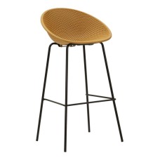 SET SCAUNE DE BAR IBIZA MUȘTAR 2 BUCĂȚI CM 50X50X98 (ÎNĂLȚIME ȘEZUT CM 75)