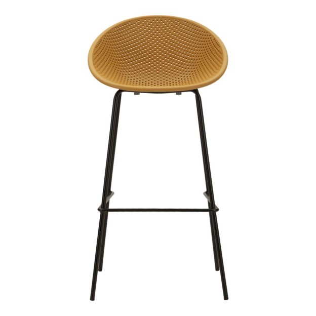 SET SCAUNE DE BAR IBIZA MUȘTAR 2 BUCĂȚI CM 50X50X98 (ÎNĂLȚIME ȘEZUT CM 75) 