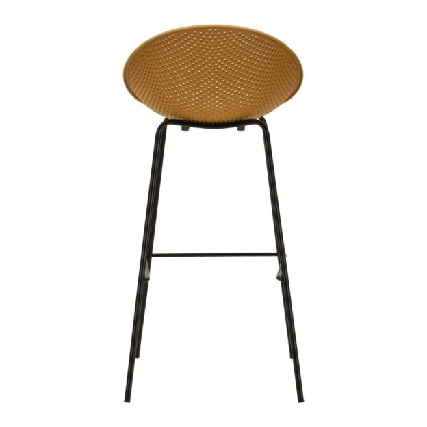 SET SCAUNE DE BAR IBIZA MUȘTAR 2 BUCĂȚI CM 50X50X98 (ÎNĂLȚIME ȘEZUT CM 75) 