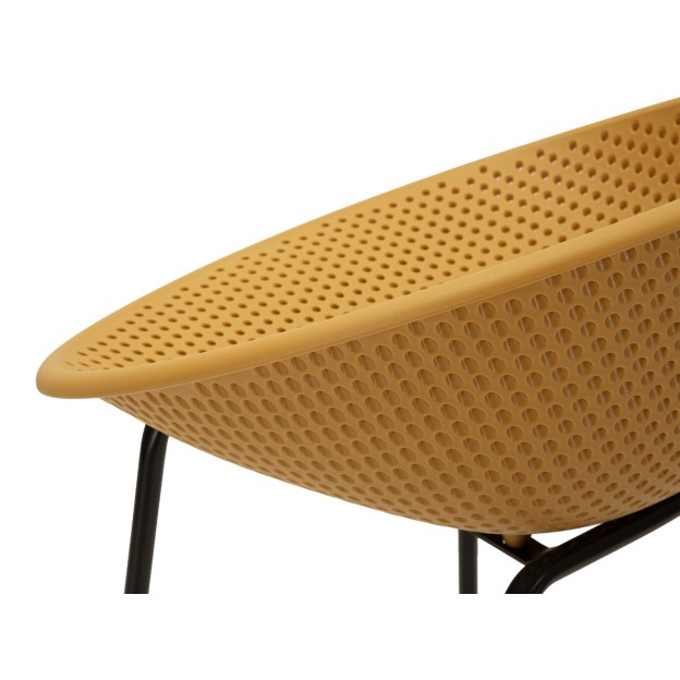 SET SCAUNE DE BAR IBIZA MUȘTAR 2 BUCĂȚI CM 50X50X98 (ÎNĂLȚIME ȘEZUT CM 75) 