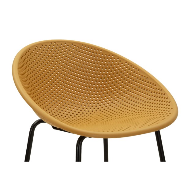 SET SCAUNE DE BAR IBIZA MUȘTAR 2 BUCĂȚI CM 50X50X98 (ÎNĂLȚIME ȘEZUT CM 75) 