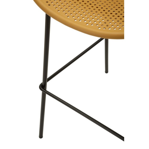 SET SCAUNE DE BAR IBIZA MUȘTAR 2 BUCĂȚI CM 50X50X98 (ÎNĂLȚIME ȘEZUT CM 75) 