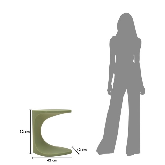 MĂSUȚĂ DE CAP IBIZA VERDE CM 42X42X52 