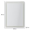 OGLINDA DE PERETE LED SIMPLĂ RECTANGULARĂ CM 60X3,5X80 (LUMINĂ 3 CULORI) 