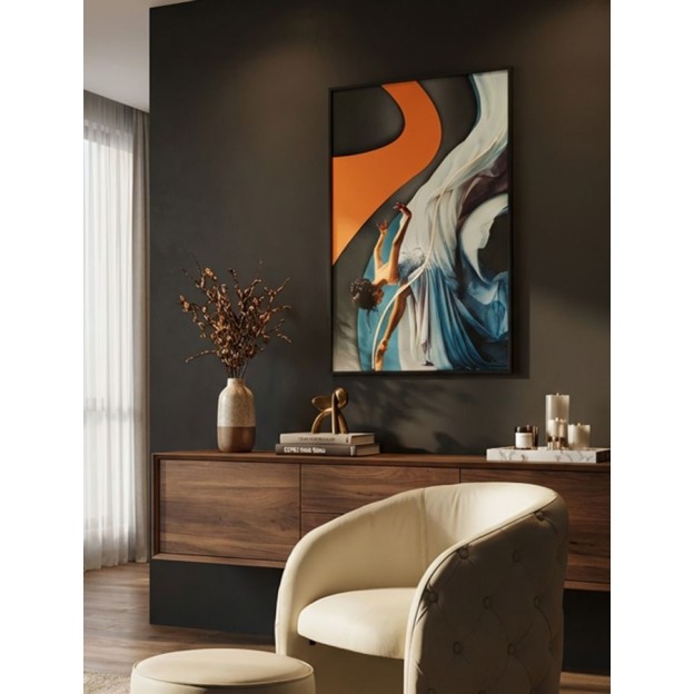 IMPRIMARE PE PÂNZĂ CU DANSATOARE LED CM 60X3,5X90 (APLICARE ACRILICĂ 3D) 