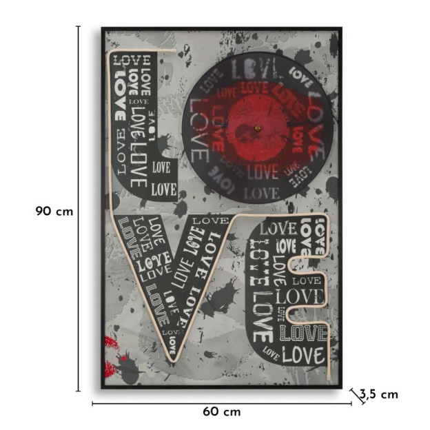 IMPRIMARE PE PÂNZĂ CU LED LOVE CM 60X3,5X90 (APLICARE ACRILICĂ 3D) 