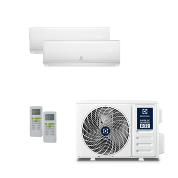 Pachet aer conditionat multisplit ELECTROLUX , inverter , unitate externa 18000 BTU , unitate interna 12000 BTU + 9000 BTU , Clasa A++/A+ , Wi FI
