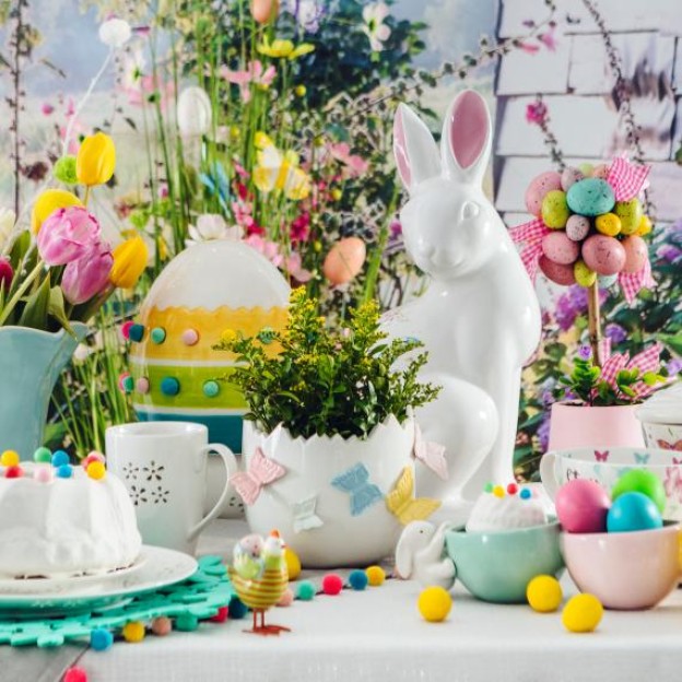 Compoziție florală-ouă de Paște RIBBON EGG