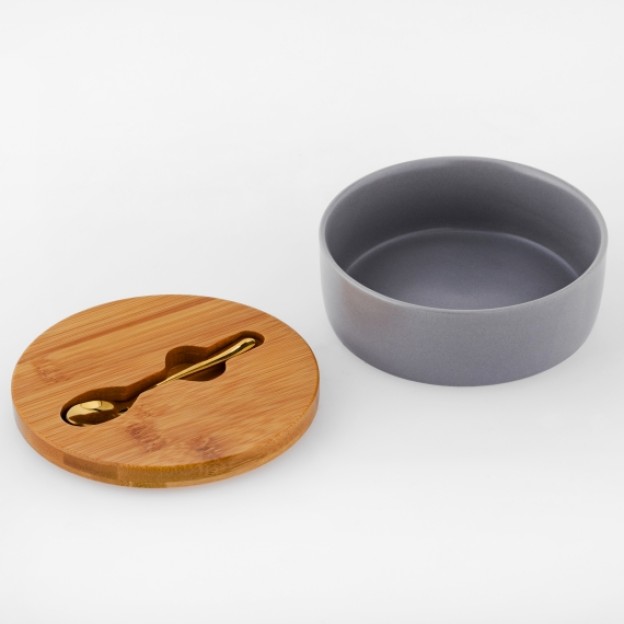 Zaharnita cu lingurita si capac ROTUNDO 14x6 cm