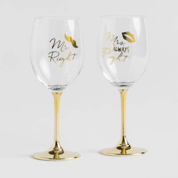 Set pahare MR AND MRS RIGHT