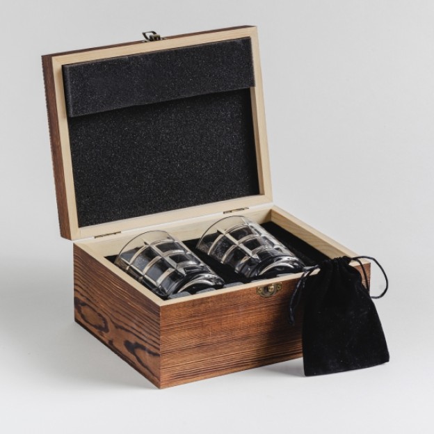 Set 2 pahare + cuburi racire in saculet EFRON 280 ml