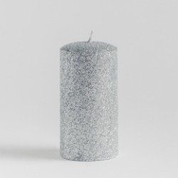 Lumanare Glitteros2 Silver