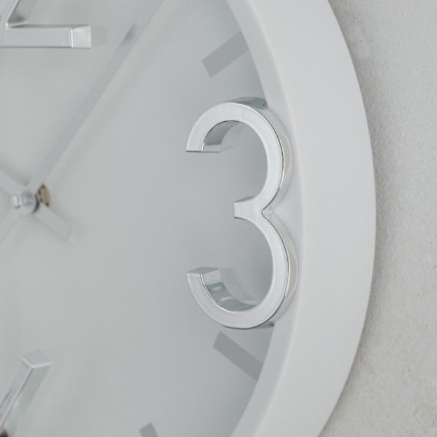 Ceas perete TORRE white D30 cm