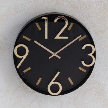 Ceas perete TORRE black D30 cm