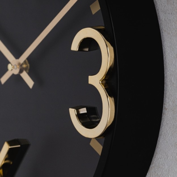 Ceas perete TORRE black D30 cm