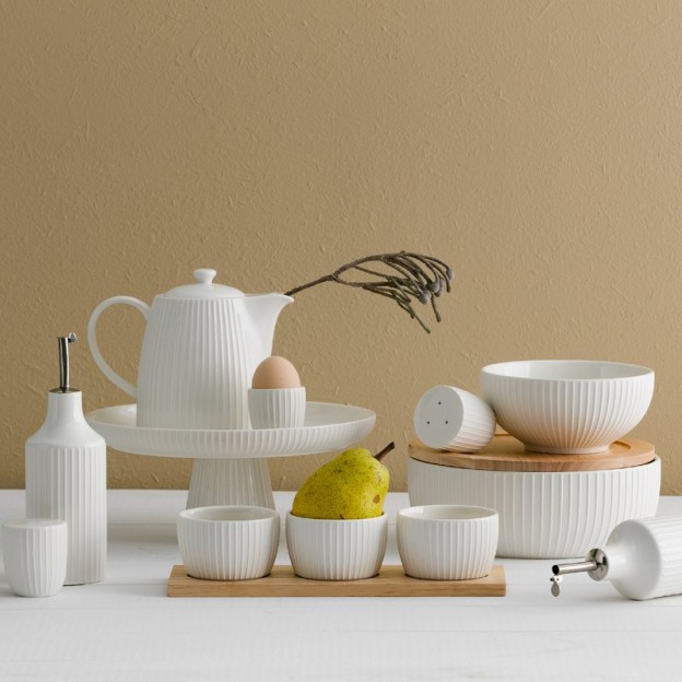 Platou decorativ LINIOSO ALB