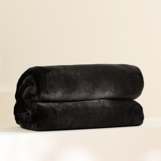 Pătură groasă din polar Floss 200x220 cm negru