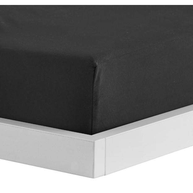 Cearsaf cu elastic MICROS negru 200x220 cm