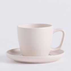 Ceașcă cu farfurie KENDRICK Bej 220ml