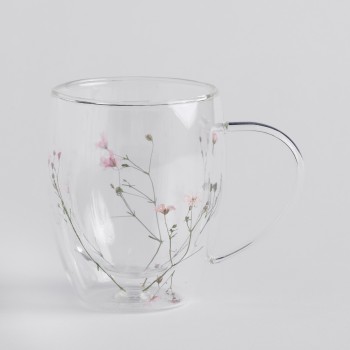 Cană de sticlă FLORRISSA