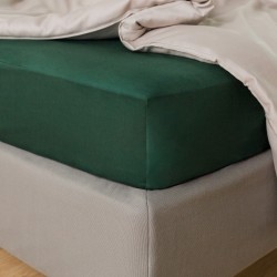 Cearsaf cu elastic SATINETTE verde 200x220 cm