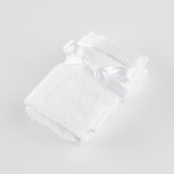 Set 2 prosoape baie BAMBO Alb