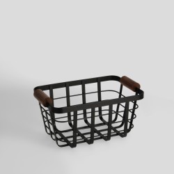 Coș de depozitare CANTINA Negru 26x17x14cm
