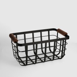 Coș de depozitare CANTINA Negru 36x20x20cm