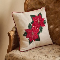 Față de pernă Poinsettia crăciun 45x45 cm