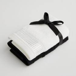 Set prosoape baie ALICANTY Alb&Negru