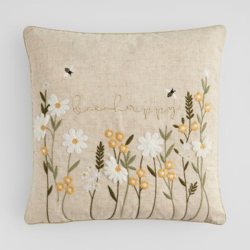 Față de pernă brodată Beebee 45x45 cm cu motiv animalier