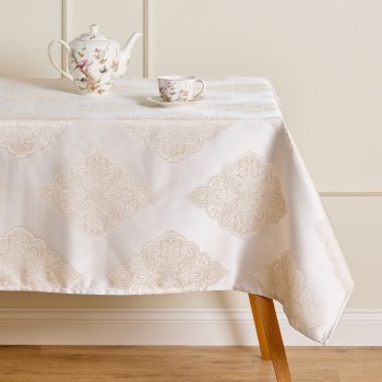 Fată de masă jacquard Hiren 148x300 cm cu motiv arabesc