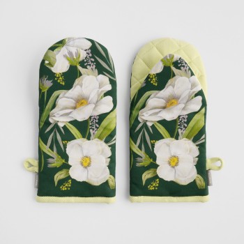 Set de Mănuși de Bucătărie Emeris 14x30 cm cu motiv floral