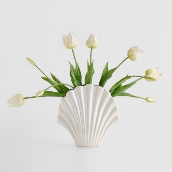 Vază Seashell alb