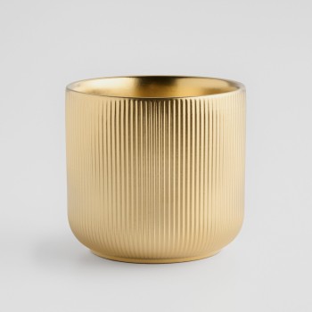 Ghiveci Aurori cu motiv geometric aur deschis
