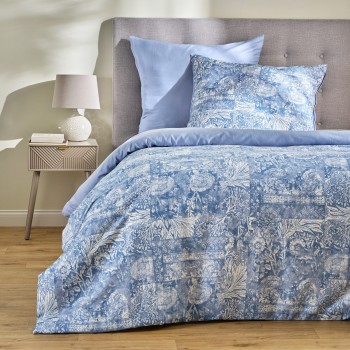 Set de lenjerie din bumbac satinat Flopella 200x220 cm cu 2 fețe de pernă 70x80