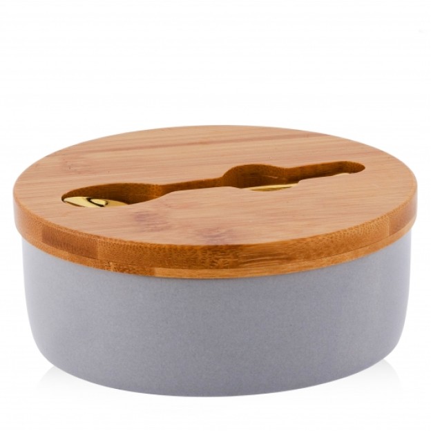 Zaharnita cu lingurita si capac ROTUNDO 14x6 cm