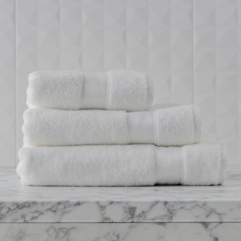 Prosop din bumbac egiptean Elegantino 70x130 cm alb mediu