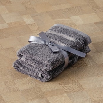 Set 2 bucăți prosoape pentru față sau mâini Bamboo 30x50 cm