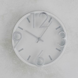 Ceas perete TORRE white D30 cm