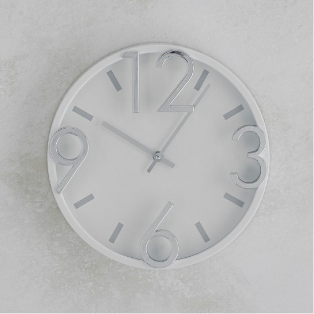 Ceas perete TORRE white D30 cm