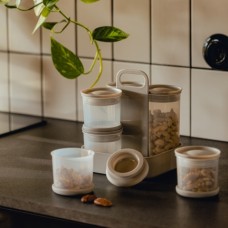 Set 6 containere cu suport STORAGIO