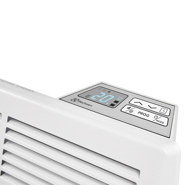 Convector electric amplasare pe podea pe roti sau perete, 2000W, afisaj LED, termostat electronic, 2 trepte de putere, element de incalzire X-Duos, HD Air Intake, protectie la supraincalzire, senzor geam deschis control parental, anti-inghet, T-2000 E