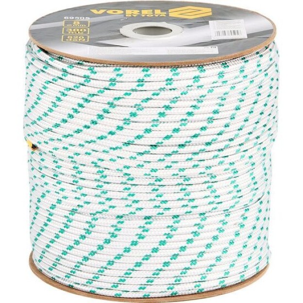 Cordelină împletită PP 8 mm, 300 m Vorel 69505 